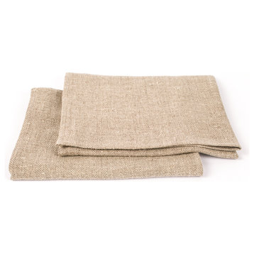 Linen Prewashed Lara Hand Towels, Set of 2, Natural, 33x50cm