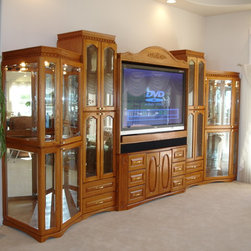 Stereo/Display Solid Ash wall unit - Furniture