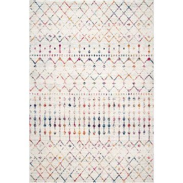 Nuloom Moroccan Blythe Contemporary Area Rug, Light Multicolor 6'7"x9'