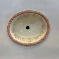 14.5&rdquo; x 17.5&rdquo; Marzi Hand painted drop-in sink - Bathroom Sinks