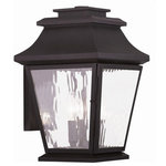 Livex Lighting - Livex Lighting 20235-07 Hathaway - 3 Light Outdoor Wall Lantern in Hathaway Styl - This outdoor wall lantern light looks great near gHathaway 3 Light Out Bronze Clear Water G *UL: Suitable for wet locations Energy Star Qualified: n/a ADA Certified: n/a  *Number of Lights: 3-*Wattage:60w Candelabra Base bulb(s) *Bulb Included:No *Bulb Type:Candelabra Base *Finish Type:Bronze