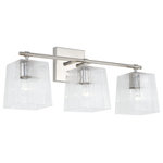 Capital Lighting - Lexi Three Light Vanity, Polished Nickel - The chic fluted details on the Lexi 3-Light Vanity create character and visual interest. The tapered glass silhouette accented by the Polished Nickel finish adds a stunning yet simple sparkle to any space.