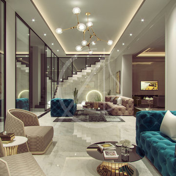 Family villa Contemporary Arabic Interior Design