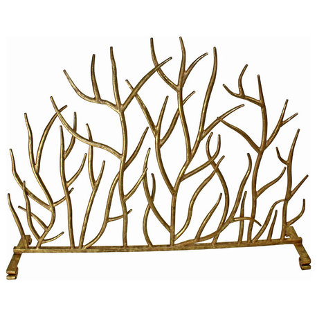 Twig Fire Screen, Gold, Small