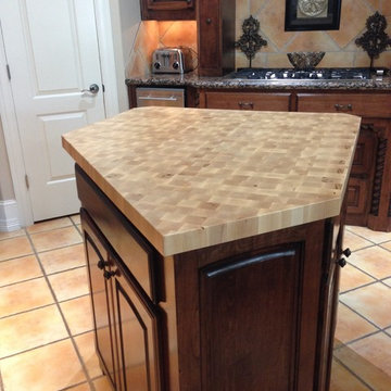 Maple end grain butcher block island Counter Tops