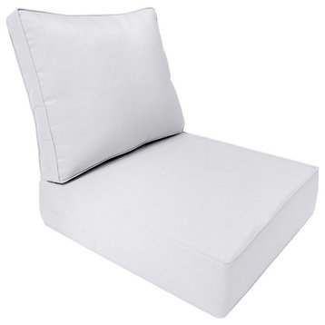 |COVER ONLY| Outdoor Piped Trim Medium Deep Seat Backrest Pillow Slipcover AD105