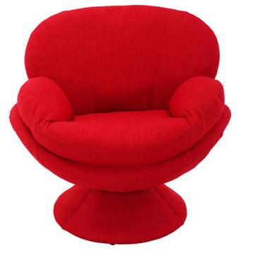 Port Leisure Accent Chair in Red Fabric