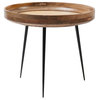 Mater Danish Modern Bowl Coffee Table, Natural, Steel Legs