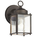 Kichler - Outdoor Wall 1-Light, Olde Bronze - The one light New Street wall lantern features a classic profile, solid brass construction with Olde Bronze finish, and clear glass panels.
