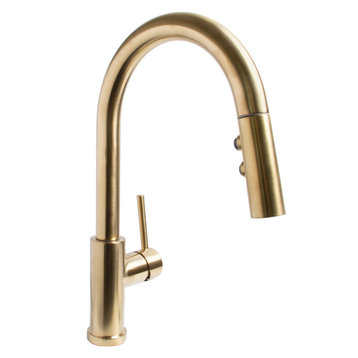 Speakman Neo Pull Down Kitchen Faucet, Aged Brass
