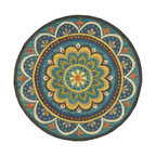 Floral Escape Mandala Area Rug, 4