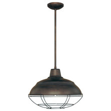 Shop Millennium Lighting 17-in W Neo-Industrial Rubbed Bronze Pendant Light at L