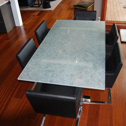 Cast Arctic Wisp Glass Table Top - Table Tops And Bases