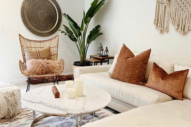 Living room - coastal living room idea in Los Angeles