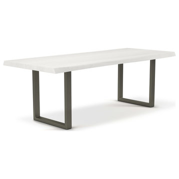 Orleans Dining Table, White Wash Pewter Base, 79