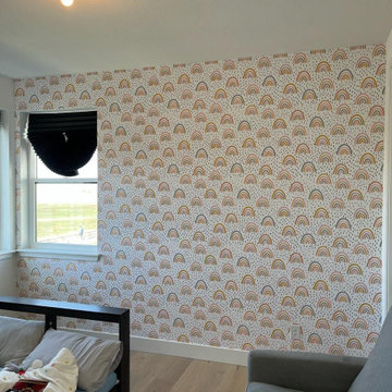 Wallpaper installation Living Room in Boston