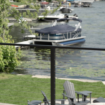 Deck Cable Railing on a Small Lake
