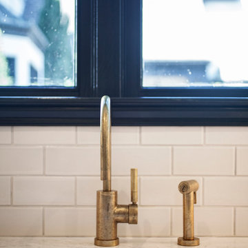 Handpainted Kasbah Trellis + Field Tile Kitchen Backsplash