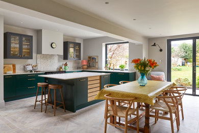 Eclectic kitchen in Gloucestershire.