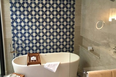 Inspiration for a contemporary bathroom remodel in Austin