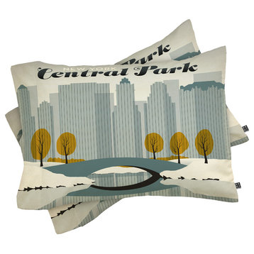 Deny Designs Anderson Design Group Central Park Snow Pillow Shams, Queen