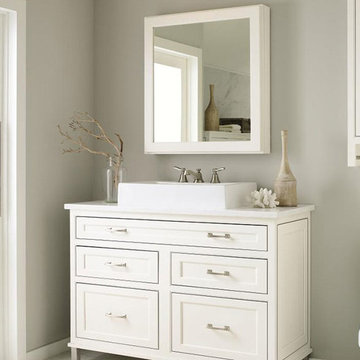 White Inset Bathroom Cabinets