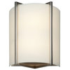 Access Lighting 20451 Vector 11" Tall Bathroom Sconce - Brushed Steel / Opal
