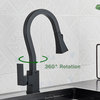 Kitchen Faucet With Flexible Pull Down Sprayer Mixer Tap, Brushed Nickel