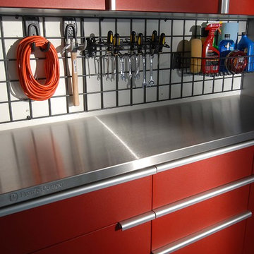 Garage Cabinets & Work Station (Tech-Red Powder Coat)