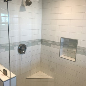 Bathroom Remodel with Blue Accent Tile