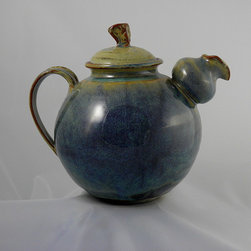 Tea Pot in Rutile Blue Glaze - Teapots