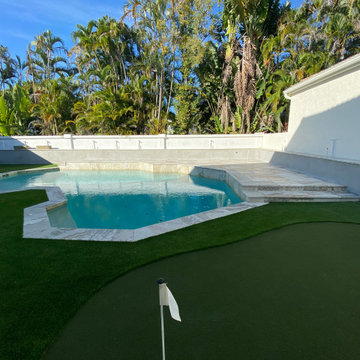 Pool, Putting Green, and Outdoor Living Area
