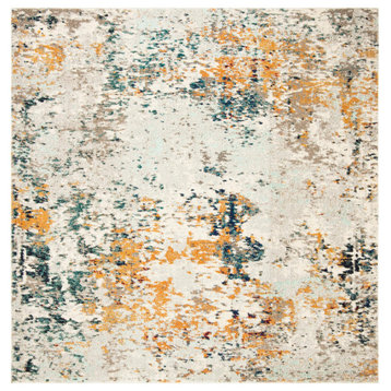 Madison Mad453A Organic Abstract Rug, Gray and Beige, 12'0"x12'0" Square
