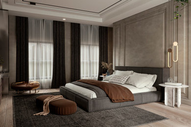 Bedroom - modern bedroom idea in Denver