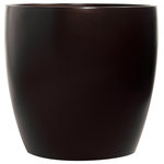 Root and Stock - Napa Round Cylinder Planter, Brown, 13.5"x13.75" - Showcase your greenery with The Napa Cylinder Planter. Made of light-weight industrial strength fiberglass material, these planters are easy to move around, whether outside or indoors. The modern round tapered shape will add style and fresh air to any space.