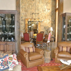Rustic Lighted Display Cabinets - Display And Wall Shelves 