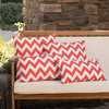 GDF Studio 4-Piece Embry Outdoor Water Resistant Pillows Set, Orange/White
