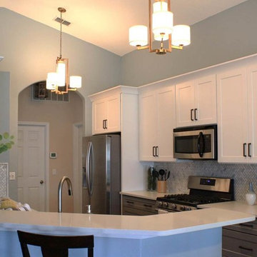 BLUE, GREY, & WHITE KITCHEN