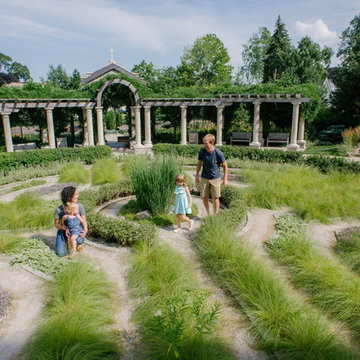 Crushed Granite, Precast Pavers and Plants Define the Labyrinth