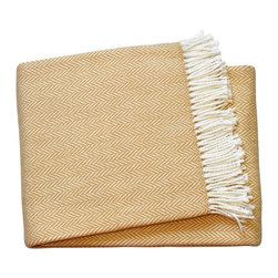 A Soft Idea - Herringbone Throw, Stone - Throws