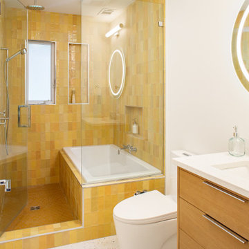 Sunny Mid-Century kitchen and baths