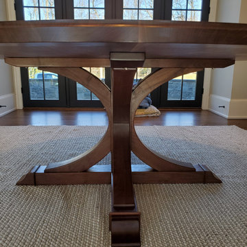 Round Pedestal Dining Table - Walnut