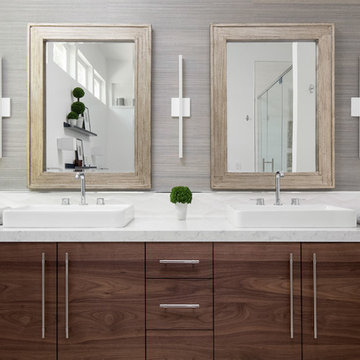 Simple Fixtures in Modern Master Bath