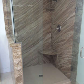 TerraStone, the no mold, no grout, no stain, easy to clean shower system.