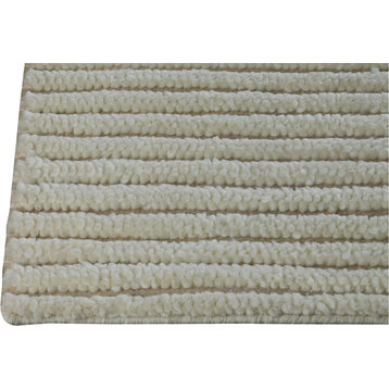 Hand Woven White New Zealand Wool Area Rug, 3'0"x5'4"