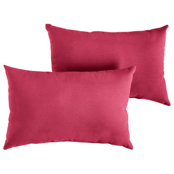 Sunbrella Canvas Hot Pink Outdoor Pillow Set, 13x20