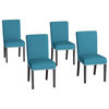 Blanca Upholstered Dining Chairs, Set of 4, Caribbean Blue