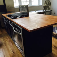 kitchen islands with wood tops