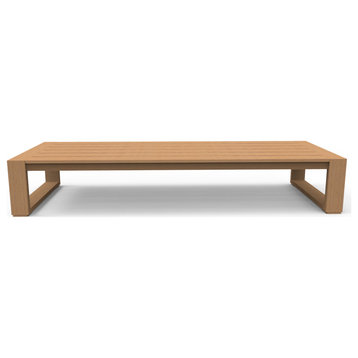 Brixton Table, Wire Brushed Natural Teak Wood