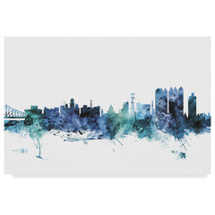  Louisville, Kentucky, Skyline Abstract (24x36 Giclee